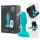 b-Vibe Rimming - Vibratore Anale Rotante con Perle (Turchese)