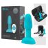 b-Vibe Rimming - Vibratore Anale Rotante con Perle (Turchese)