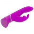 Happyrabbit Curve - Vibratore impermeabile con stimolatore clitorideo (viola)