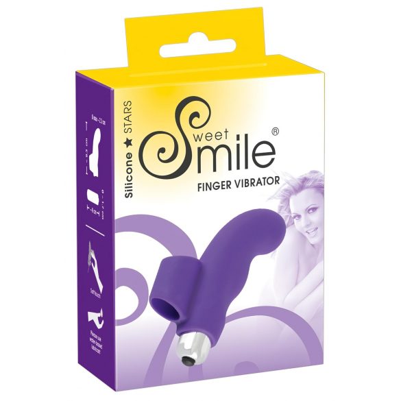 SMILE Finger - vibratore a onda in silicone per dita (viola)