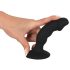 Black Velvet - vibratore anale nero con pene ricaricabile