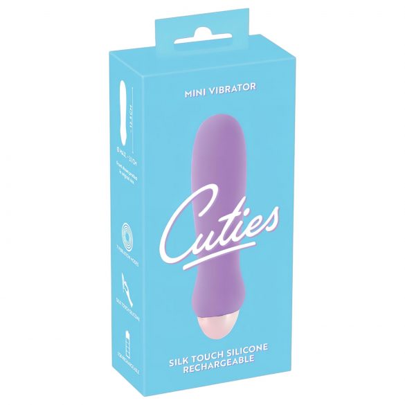 Cuties Mini Purple - vibratore compatto in silicone ricaricabile (viola)