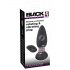 Black Velvet - Vibratore anale nero con perline rotanti