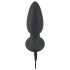 Black Velvet - Vibratore anale nero con perline rotanti