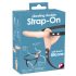 You2Toys - Strap-On vibratore doppio ricaricabile e regolabile (naturale)