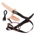 You2Toys - Strap-On vibratore doppio ricaricabile e regolabile (naturale)