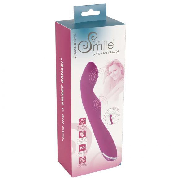 SMILE - Vibratore flessibile per punto A e G (rosa)