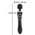 Cleopatra Wand - vibratore massaggiante ricaricabile e impermeabile (nero)