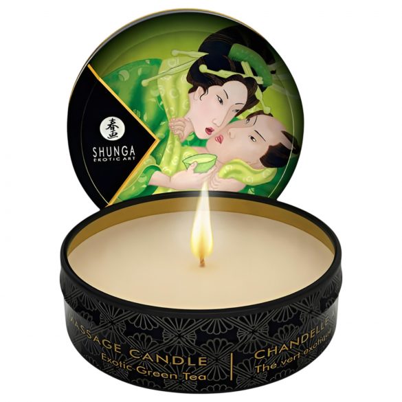 Shunga - Candela da massaggio al tè verde (30ml)