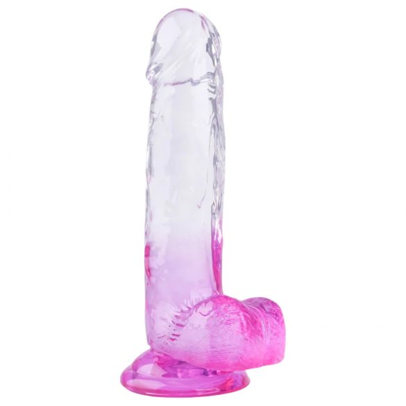 Sunfo - Dildo realistico con base a ventosa 22cm (trasparente-viola)