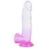 Sunfo - Dildo realistico con base a ventosa 22cm (trasparente-viola)