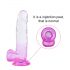 Sunfo - Dildo realistico con base a ventosa 22cm (trasparente-viola)