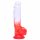 Sunfo - Dildo con ventosa e testicoli - 21cm (trasparente-rosso)