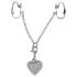 Gioiello intimo con cuore di strass (argento)