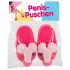 Pantofole in peluche rosa - forma di pene