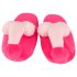 Pantofole in peluche rosa - forma di pene