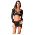 Rene Rofe - Abito in rete a 2 pezzi (S-L) - Nero