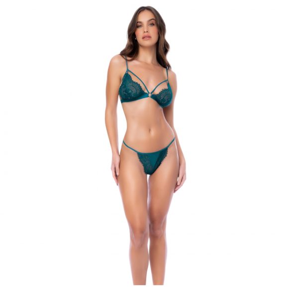 Mapalé - Reggiseno e slip verdi con fantasia floreale