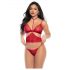 Mapalé - Set reggiseno 3 pezzi (rosso)