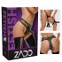 ZADO - Esterno in pelle con 2 dildo interni (nero) - L/XL