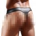 Slip uomo lucido con inserto trasparente (nero) - M