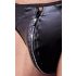 Svenjoyment - perizoma uomo lucido con zip e strass (nero) - M