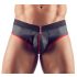 Svenjoyment - Slip jock aperto (nero-rosso) - XL