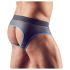 Svenjoyment - slip jock aperto (nero-blu)