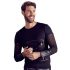 NEK - Maglia nera a maniche lunghe con spalline incrociate per uomo - M