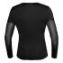 NEK - Maglia nera a maniche lunghe con spalline incrociate per uomo - M