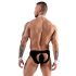 Svenjoyment - Set per cameriere uomo con tanga (nero-bianco)