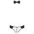 Svenjoyment - Set per cameriere uomo con tanga (nero-bianco)