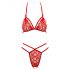 Cottelli - set reggiseno aperto in pizzo (rosso)