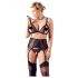 Cottelli Taglie Forti - Set lingerie in pizzo (nero) - XXL