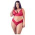 Cottelli Plus Size - set reggiseno in morbido pizzo (rosso)