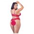 Cottelli Plus Size - set reggiseno in morbido pizzo (rosso) - 2XL