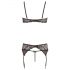 Abierta Fina - Magia di pizzo scintillante - set reggiseno (nero) - L