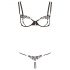 Cottelli - Set reggiseno ricamato scintillante (nero)