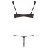 Cottelli - Set reggiseno ricamato scintillante (nero) - M