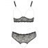 Cottelli Plus Size - Set reggiseno perle (nero)