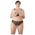 Cottelli Plus Size - Set reggiseno perle (nero) - 3XL