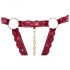 Cottelli - Set lingerie aperto con anelli in metallo (rosso)