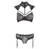 Cottelli - set reggiseno in pizzo con colletto (nero)