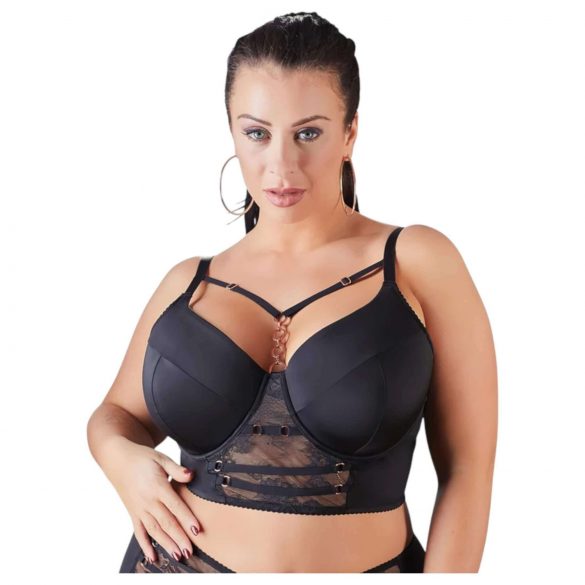 Cottelli Plus Size - reggiseno in pizzo con spalline (nero)