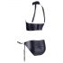 Cottelli Bondage - set reggiseno lucido con manette (nero) - M