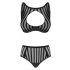 Petite Noir Exclusive - completo reggiseno a righe trasparenti (nero)