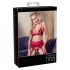 Abierta Fina - Set lingerie rosso con catene scintillanti