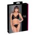 Cottelli - set di reggiseno trasparente con inserti in pizzo (nero)