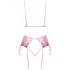 Kissable - Completo rosa con ricami floreali