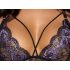 Cottelli - Set 3 pezzi lingerie in pizzo (nero-viola)